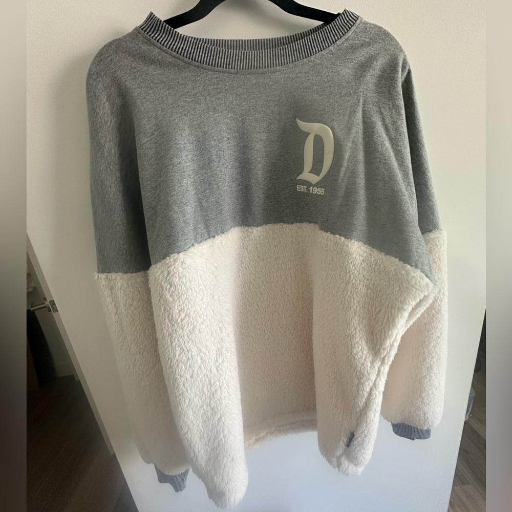 Fuzzy grey and cream Disneyland Spirit Jersey